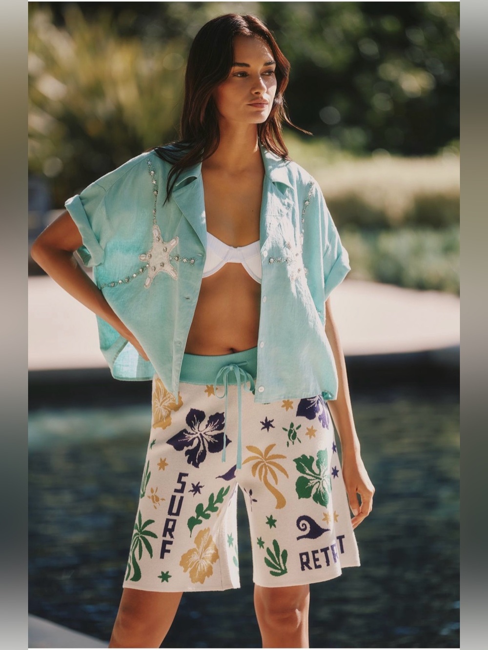 Celandine Knit Jacquard Bermuda Shorts